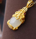 Vintage PIXIU Zircon 24KT Pendant Charm