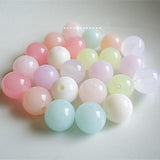 360pcs 8mm Acrylic Loose Beads Jelly Spacer DIY Accessories
