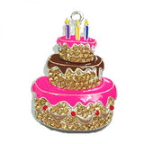 10pcs/lot Birthday Cake Rhinestone Pendants For Kids Necklace Making