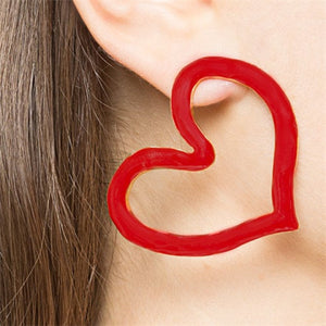 Exaggerated Love Stud Earrings