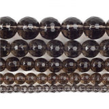 Faceted Smoky Quartz Crystal Glass Beads Spacer Beads 6-12mm