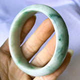 Two-tone Natural Burmese Jade Bangle Princess Jewelry Gift