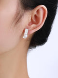Laya Freshwater Bread Pearl Earrings 925 Sterling Silver Stud Earrings