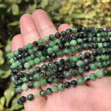 3mm Epidote Zoisite Stone Beads Natural Loose Gems - 15''