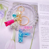 Glitter Crystal Drop Key Chain Tassel Pendant Resin Girl Bag Embellishment
