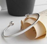 SHANICE 925 Silver Great Ball Opening Bangle - Gift Jewelry For Girl