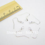 1000Pcs Silver Earring Hook Coil Ear Wire Fit Plated