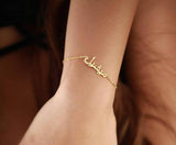 Personalized Arabic Name Bracelet Stainless Steel Rose Bracelet