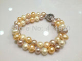 Freshwater Pearl Bracelet 7-8MM Double Strings