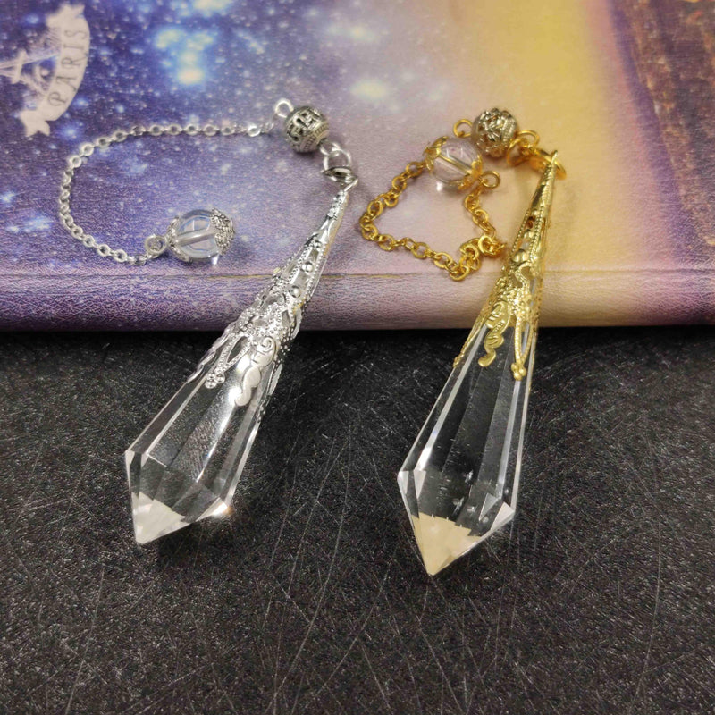 Natural Crystal Pendulum for Dowsing Reiki Chakra Healing