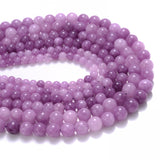 Dark Purple Spodumene Chalcedony Round Smooth Spacer Beads 6 8 10mm