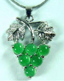 Green Jade Grape Pendant Necklace