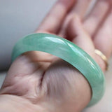 Zheru Jewelry Natural Burmese Emerald 54-64mm Bracelet