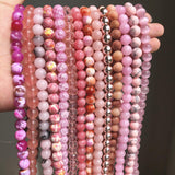 Pink Cat Eye Angelite Beads Persian Jades Jewelry Making Round Spacer Beads