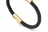 8mm Natural Stone Leather Bracelet Men's Charm Bracelet