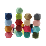 100PC Mini Hexagon Silicone Beads Baby Teether DIY Jewelry