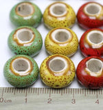 50 Pcs Mixed Color Ceramic DIY Loose Beads, Jewelry Finding