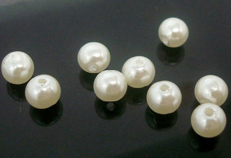 Pearl Acrylic Round Beads for DIY Jewelry Making