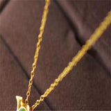 Hetian Jade Collarbone Necklace Pendant Peace Buckle Retro Birthday Gift