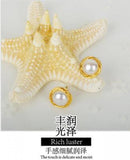 14k Hand Woven Fresh Water Pearl Earrings