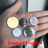 20pcs Stainless Steel Round Dog Tag Charms for Jewelry Making