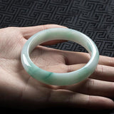 Zheru Jewelry Natural Burmese Jade Green Two-color 54-64mm Bracelet