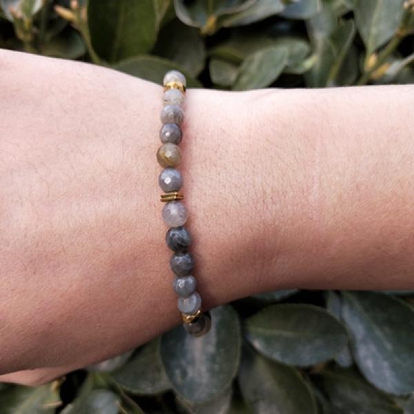 Labradorite Buddha Bracelet Natural Stone Bohemia Drusy Pendant
