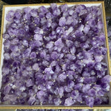 Raw Amethysts Rough Stone Pendant Geode Druzy Cluster Flower Pendant