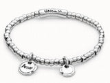 European American 925 Silver Round Logo Bracelet Pendant Jewelry