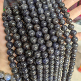 Purple Cordierite Iolite Round Bead Strand for DIY Jewelry Making