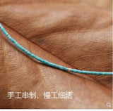 Natural Turquoise Bracelet Sterling Silver Beeswax Sky Fine Style