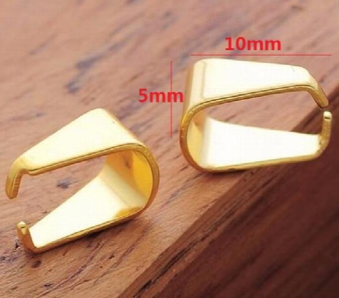 20pcs Stainless Steel Hook Pendant Clasps 5x10mm Pinch Clips Bail Jewelry Access