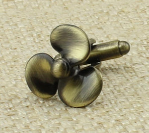 Fans Screw Propeller Copper Cufflinks M4380