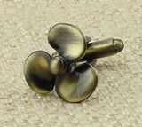 Fans Screw Propeller Copper Cufflinks M4380