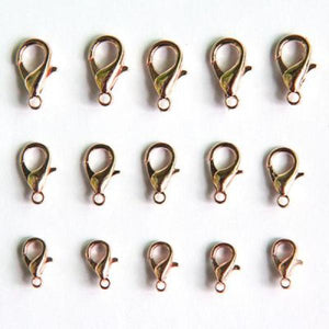 100pcs Alloy Lobster Claw Clasp Jewelry Findings - 6 Sizes