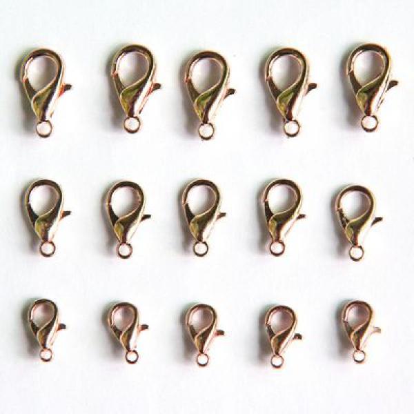 100pcs Alloy Lobster Claw Clasp Jewelry Findings - 6 Sizes