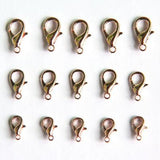100pcs Alloy Lobster Claw Clasp Jewelry Findings - 6 Sizes