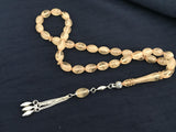 Colorful Amber 925 Silver Tassels Rosary Teasbeh Rosary Chapel Rozenkrans