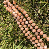 AA Faceted Sunstone Gem Beads 8*6mm Column Shape Loose Beads for Jewelry