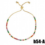 Heart Flower Love Crystal Bracelet Adjustable Snake Chain
