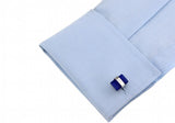 Men's Brass Stone Cufflinks Natural Square Stone Cuff Links