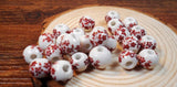 50pcs 10mm Large Hole Ceramic Beads Flower Porcelain DIY Jewelry Making