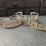 Stainless Steel Bracelet with Zircon Name Mother's Joy