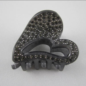 Heart Shape Rhinestone Hair Claw Hairpin Women's Jewelry