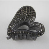 Heart Shape Rhinestone Hair Claw Hairpin Women's Jewelry