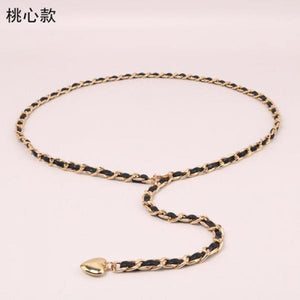 Women's Metal Belt Decoration Waist Chain Long Belt Dress Accessories