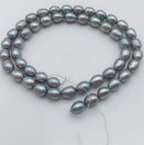 Gray AA 7-9MM Rice Freshwater Pearl DIY Loose Beads