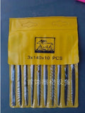 10pcs Diamond File Set Mini Jewelry Polishing Files For Stone Glass Metal