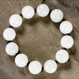 Natural Hetian Jade Round Bead Bracelet for Men and Women