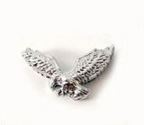 100PCS 8MM Silver Plated Eagle Slide Charms For Leather Bracelet DIY Gift